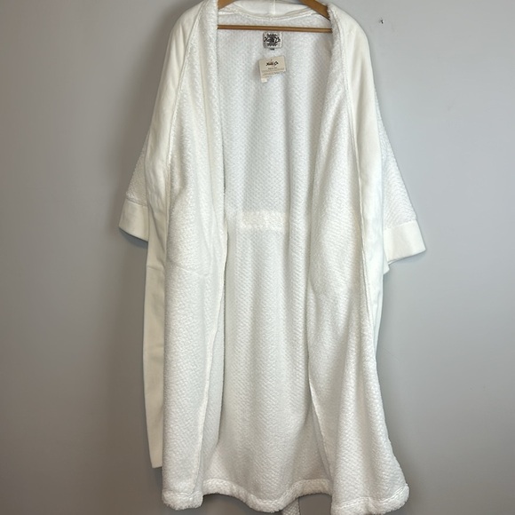 NEW Keiki Co. Luxury Long Spa Robe SM White Plush Kimono Style Bathrobe USA Made - Picture 14 of 16